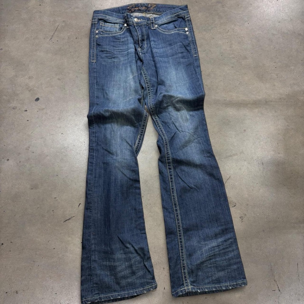 Seven7 Womens Blue Bootcut Jeans Size 10 Y2K Denim Stretch 30x32